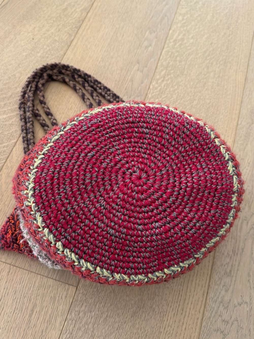 The Sak Multicolor Crochet Bucket Bag - Red & Green - Picture 5 of 11